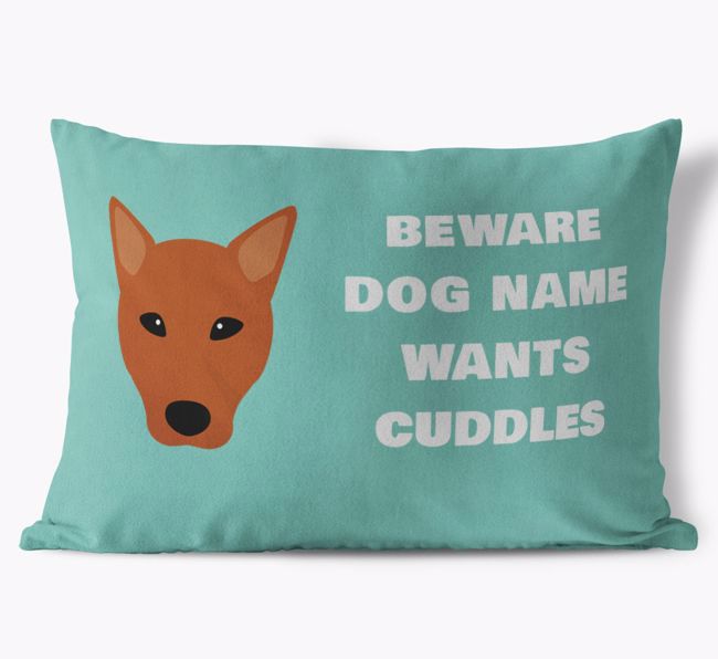 Beware of Cuddles: Personalised {breedFullName} Soft Touch Cushion